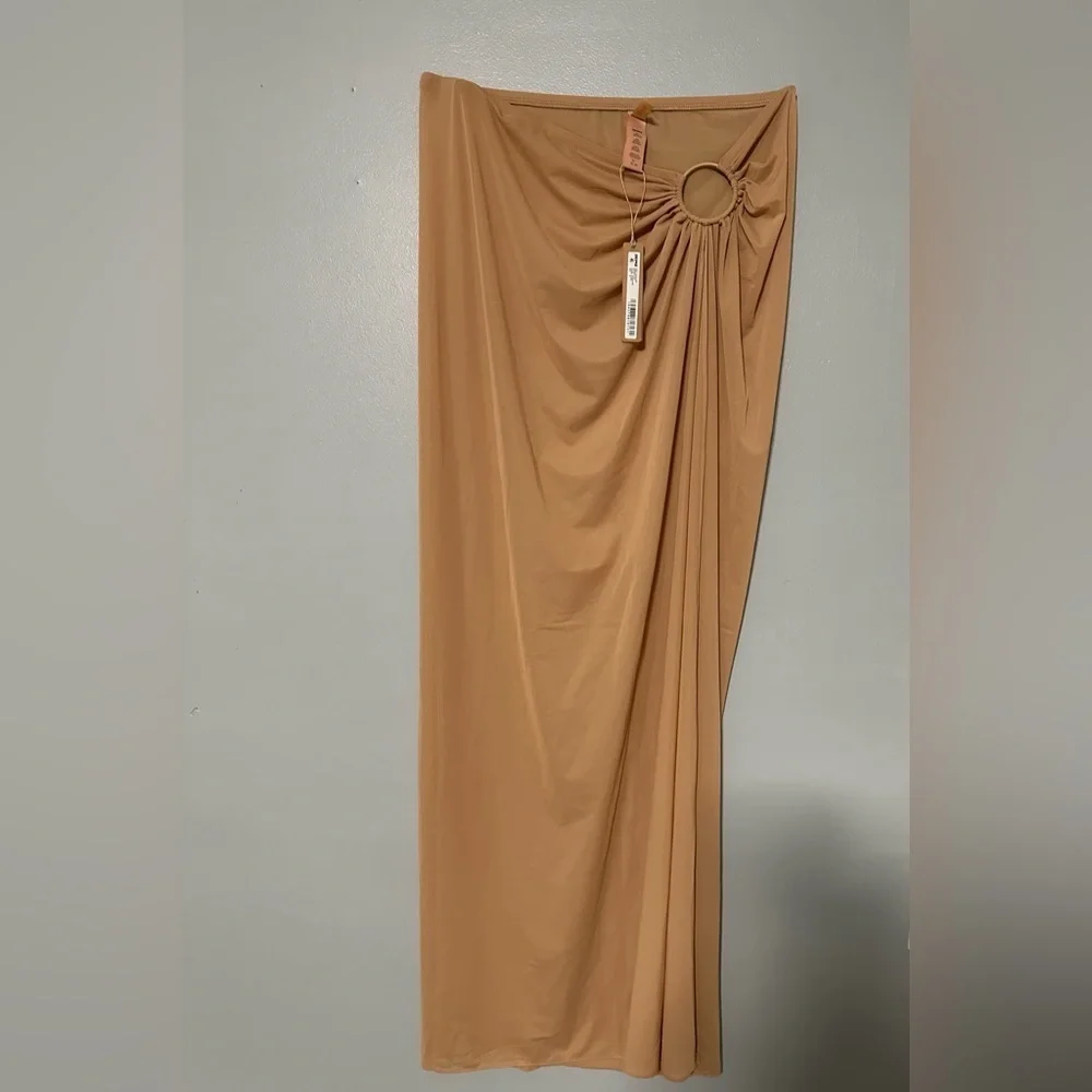 SKIMS COVER UP Mesh Long Sarong Color Ochre Size XL